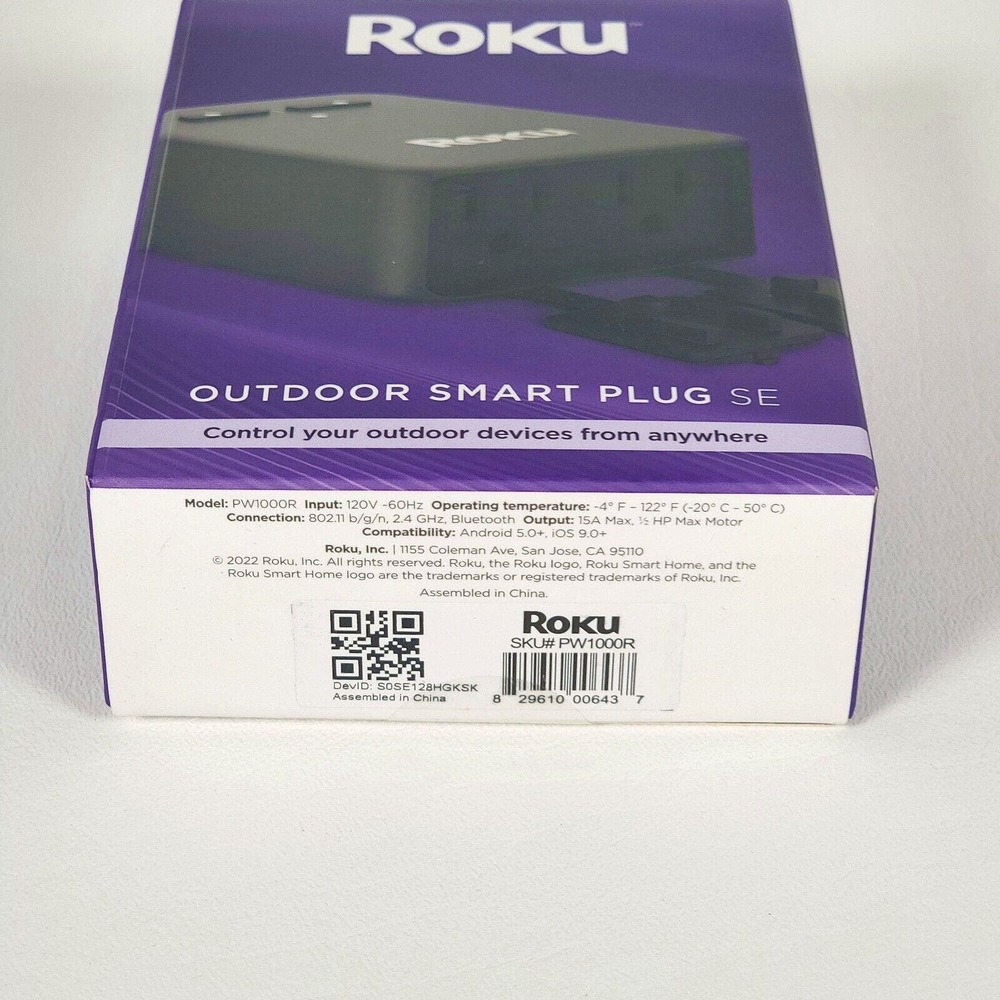 Roku PW1000R Outdoor Smart Plug SE WiFi Custom Scheduling Weather Resistant NEW - Picture 5 of 5